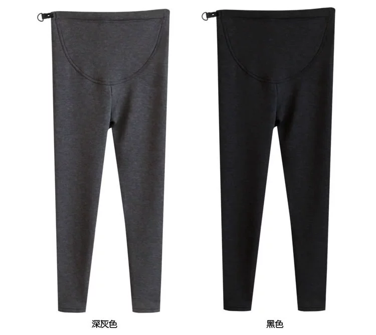 Cộng với quần legging nhung cho nữ mang thai mùa thu đông - Phụ nữ mang thai quần / quần bụng