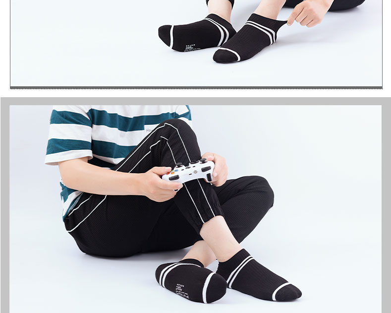 品答 抗菌防臭竹纤维袜子男短筒 5双 图7
