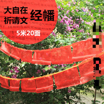 Big freedom prayers please pray for the blessing of the cause hanging the satin five-color scriptures the flag the wind horse flag 5 meters and 20 faces