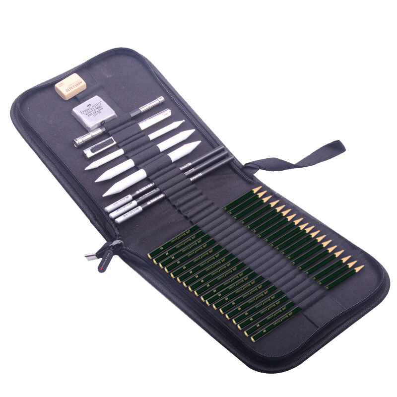 Huibojia sketch pencil set beginner pen curtain sketch set art painting painting supplies tool 9000 painting tool brush set adult painting brush