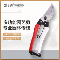 Wang Wuquan scissors Imported sk5 steel pruning shears coarse leaf garden gardening tools Powerful multi-functional fruit tree scissors