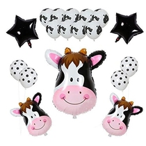 Dairy Cows Themed Kindergarten Party Children Birthday Toys Cartoon Styling Aluminum Film Gas Styling Balloon Adornment