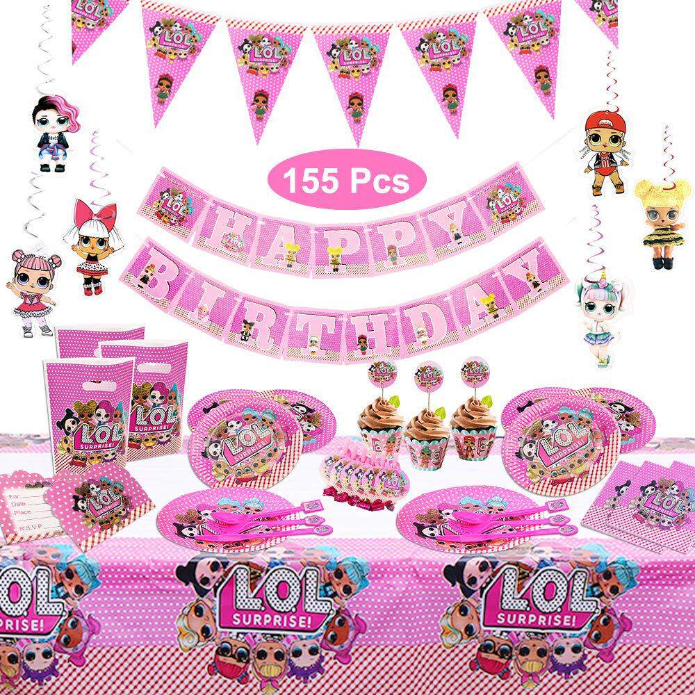 Doll Party Supplies Cuppaper Trays Children's Birthday Dress Suit