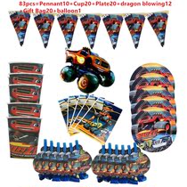 Speed selling through cross-border Amazon themed parties Decorative Items Flame Cars Cartoon Suit Cupcake Monsters cards