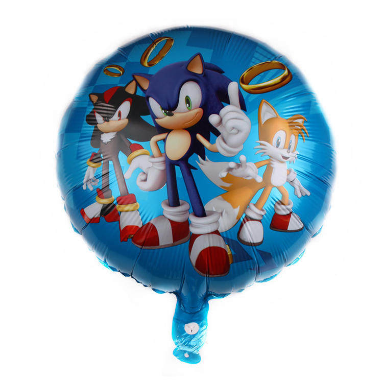 18 inch round Sonic aluminum film balloon birthday party decoration balloon toy balloon balloon