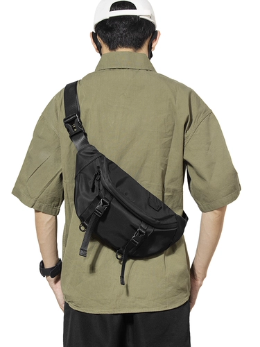 youmian Сумка через плечо, черная японская спортивная сумка на одно плечо, трендовая нагрудная сумка