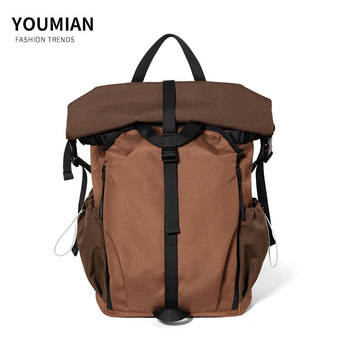 Functional Retro Backpack, Travel Outdoor Large-Capacity Commuting Cycling Backpack, Men's Sports Mountaineering Computer School Bag