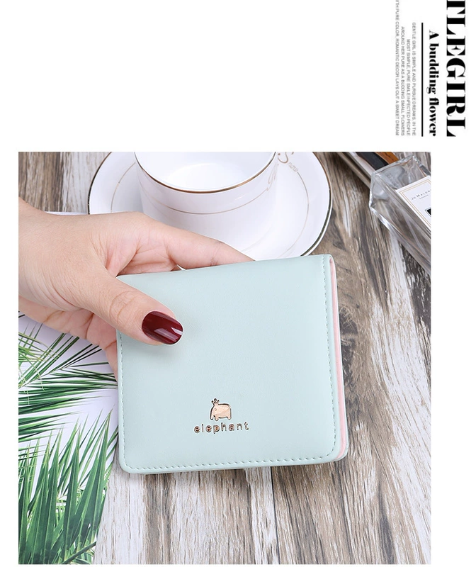 Ví mới nữ ngắn mỏng Hàn Quốc dễ thương gà gà lady ví mini sinh viên giảm giá 20%