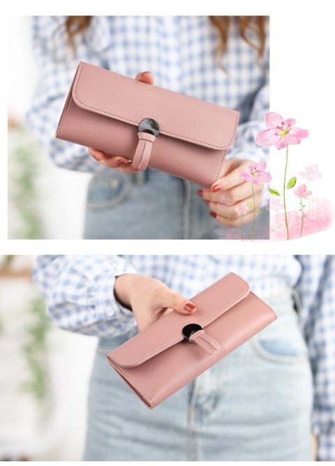 Thời trang Nhật Bản và Hàn Quốc đa chức năng ví nữ dài Phiên bản Hàn Quốc của khóa đơn giản cá tính ví sinh viên nữ ví tiền xu ví dài nữ