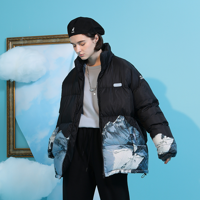 PCMY Zhang Yan Qi Tongan Snow Mountain Down Clothing Tide Cards Easy casual Anti-cold and warm Men and women Men and women Clothes Bread 