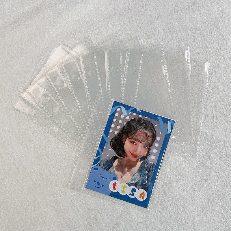 Three-hole loose-leaf hand account book Polaroid photo transparent love bean storage album card book inner page notebook