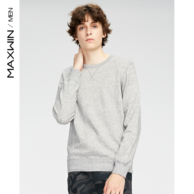 Maxwin 马威 纯棉素色针织 男式卫衣 天猫优惠券折后￥59包邮（￥79-20）多色可选