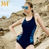 361 độ tam giác áo tắm một mảnh nữ cảm giác ngực nhỏ thu thập bảo thủ che bụng mỏng đồ bơi thể thao chuyên nghiệp - Bộ đồ bơi One Piece Bộ đồ bơi One Piece