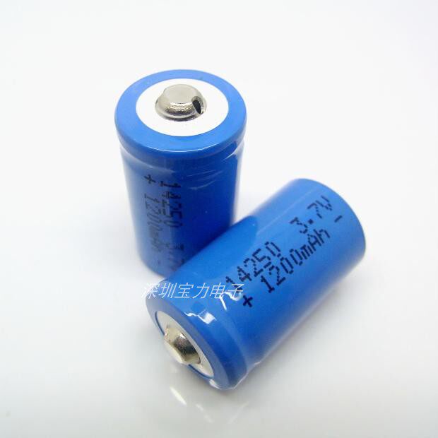 Flat Head Tip 14250 3 7V Charged Lithium Battery 14250 3 6V Sighting Device Flashlight Charging Battery