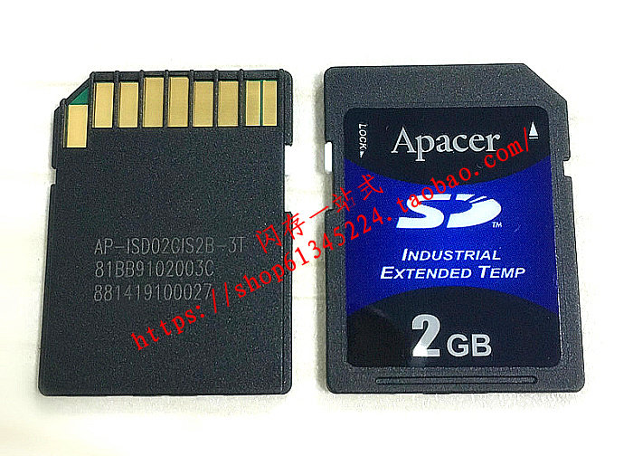 Original Apacer SD 2G SLC industrial SD card 2GB -40°C~+85°C wide temperature operation