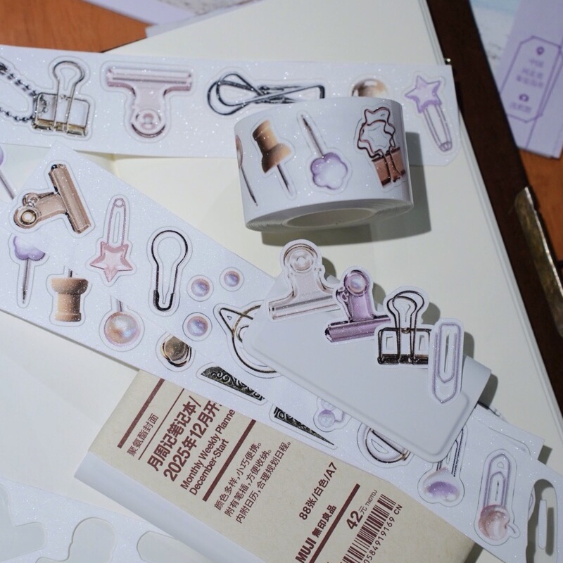 Season 10 Qiqiyu Original Double Flash Synthetic Paper Tape Clip-On Tape Die-Cut ins Decoration Season 10 Qiqiyu Original Double Flash Synthetic Paper Tape Clip-On Tape Die-Cut ins Decoration
