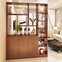 Gated living room partition Hall solid wood screen cabinet saving space Hall cabinet display cabinet floor-standing storage cabinet