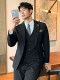 西装男结婚礼服新郎西服套装男士职业正装商务休闲韩版修身三件套
