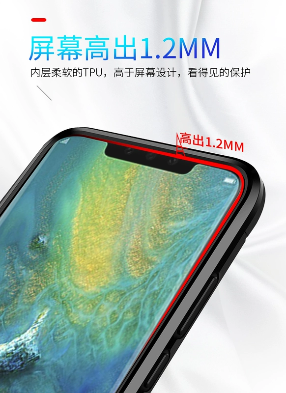 Thích hợp cho điện thoại di động Huawei Mate30 vỏ bọc thép Mate30pro mt30 chống rơi cấp quân sự với vòng sắt - Nhẫn