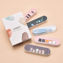 Contact lens case for divinity silica gel clips tweezers photo-shaped eye mates box dress Mepupil box wearing tools