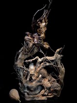 Old camphor wood natural with the shape of root art Ruyi Guanyin Taihang cliff house porch large root carving wood carving ornaments