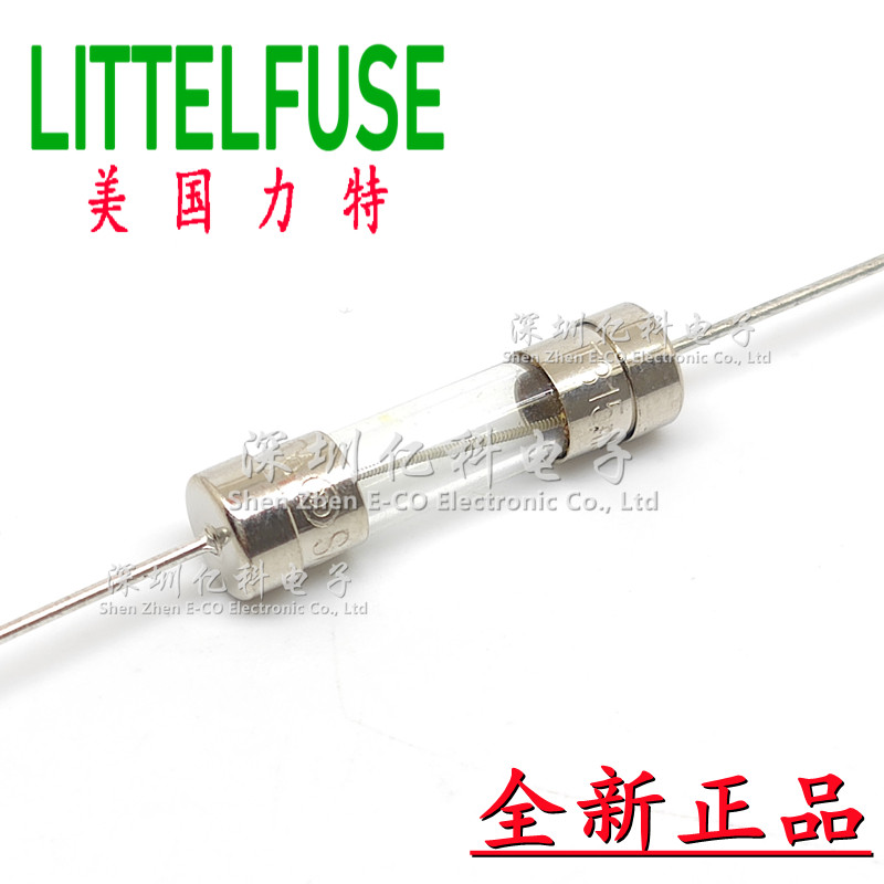美国力特LF玻璃保险丝管T315mAL250VP 315mA 5*20 延时慢熔 带脚
