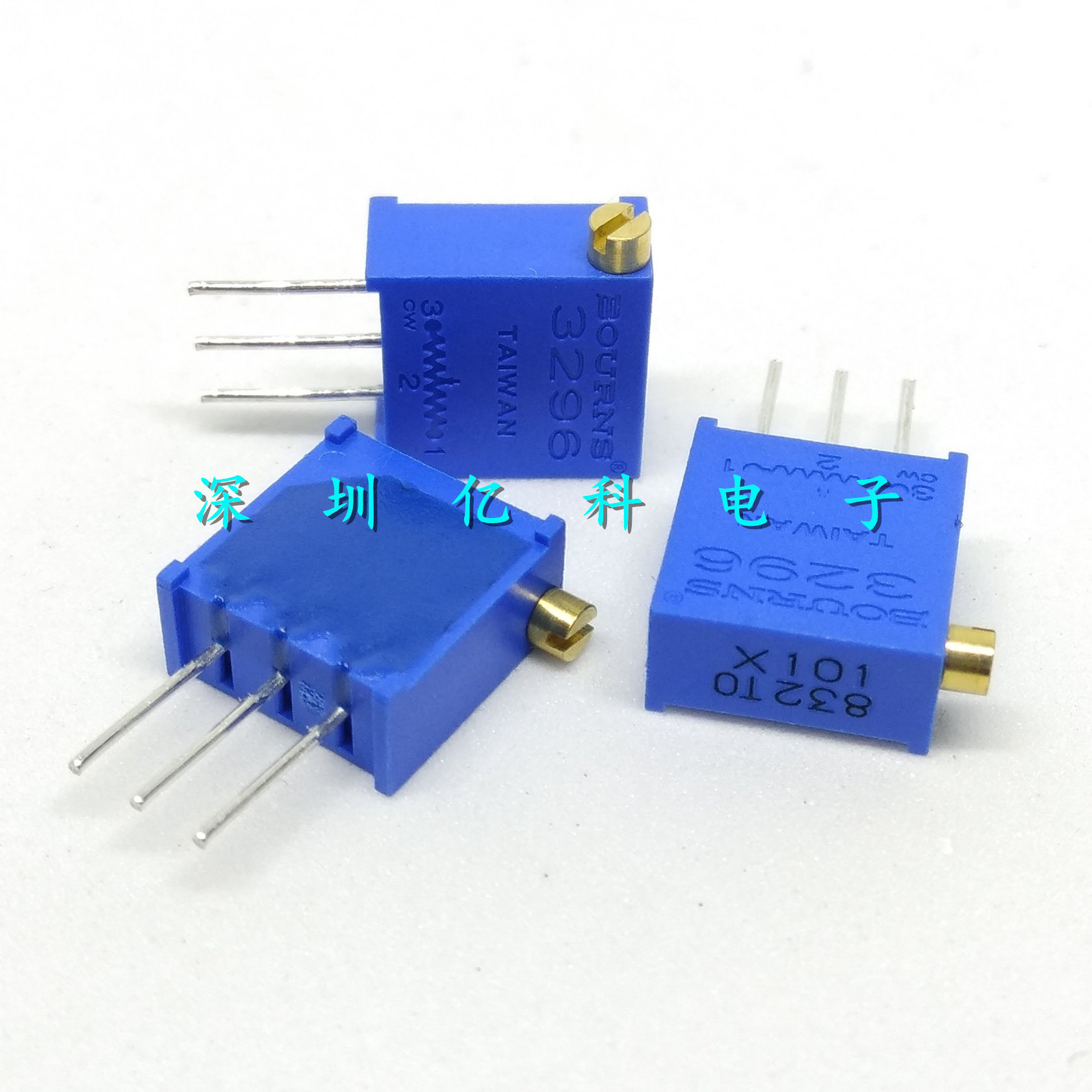 3296X-1-500LF进口BOURNS精密多圈可调电阻/电位器 50R 侧调X500
