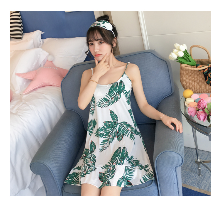 韩倩诺  夏季女生纯棉可爱吊带睡衣 图7