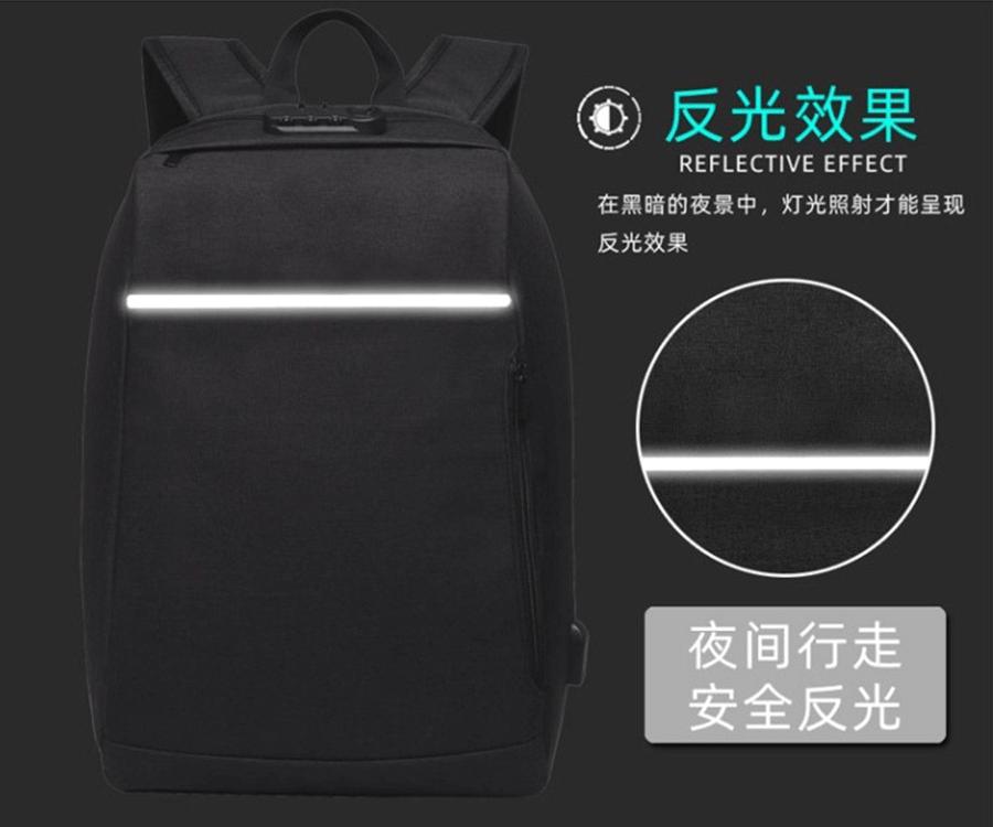 Double Shoulder Bag Men Fashion Trends Campus Brief Men's Canvas Night Light Running Backpack Boys College Students Schoolbags-Taobao