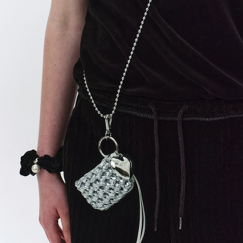 Плетеные наушники, сумка для техники, брендовая сумка через плечо, небольшая сумка, подвеска, аксессуар, небольшое дизайнерское ожерелье, Южная Корея, тренд сезона