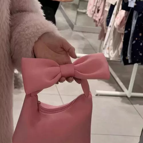 Космическая высококачественная большая маленькая сумка на одно плечо с бантиком, сумка на запястье, в корейском стиле, Южная Корея