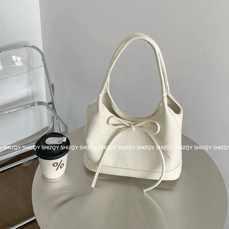  Handheld shoulder bag, summer one-shoulder bag with bow, South Korea