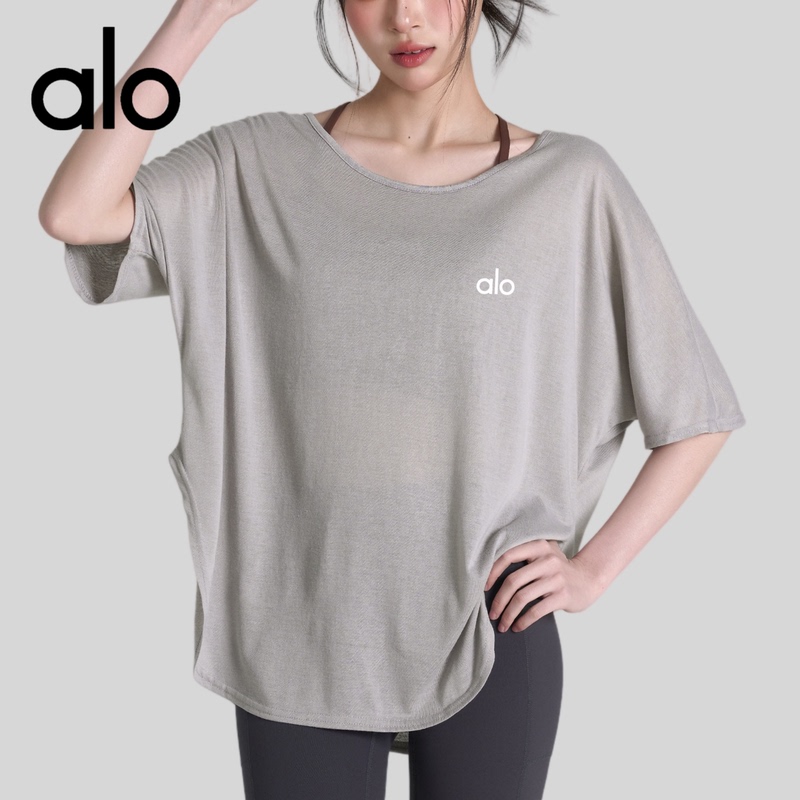 Aio Cross-Back Fitness Yoga Short-Sleeve Summer Jazz Dance Loose Slimming Cover-Up Women's Quick-Dry Sports Top