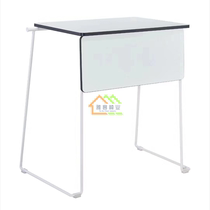 Stackable Training Table Wood Grain Meeting Table Electroplating Solid Steel Feet Table Single Painting Table Student Desk View Desk