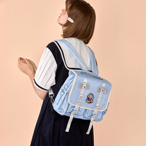 LOLA DESIGN on WILD RABBIT COLLEGE WIND JK DOUBLE SHOULDER BAG COLLEGE WIND SCHOOL BAG CUTE UNIFORM BAG