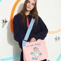 LOLA DESIGN BRIEF SINGLE SHOULDER CANVAS SKEW SATCHEL Japan-ROK single shoulder bag covered female large capacity Trans-pack woman