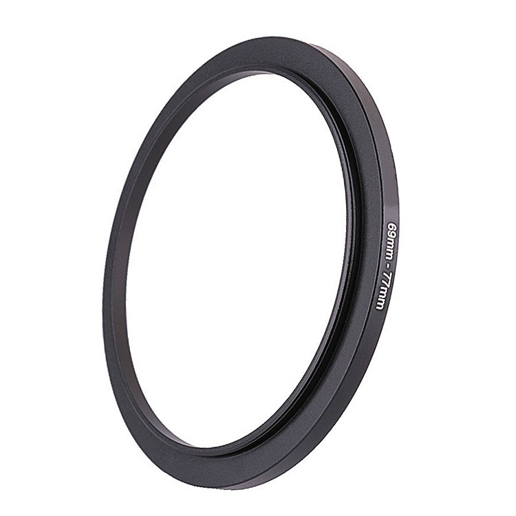 69-77mm filter adapter ring 69 lens to pick up 77 filter lens 69 external thread turn 77 internal thread small turn large