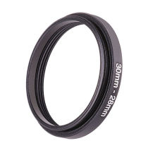 30-28mm lens filter lens adapter ring 30 lens to pick up 28 filter lens 30 external thread 28 internal thread Large turn small
