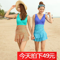 ຈັດສົ່ງຟຣີ Junfei underwire swimsuit skirt style vest ເດັກຍິງ swimsuit ຮ້ອນພາກຮຽນ spring slim fit 2860