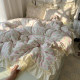 Class a Pure Cotton Four-Piece Bedding Set 100% Cotton New Style Fresh Duvet Cover Bed Sheet Quilt Cover Student Dormitory Three-Piece Set