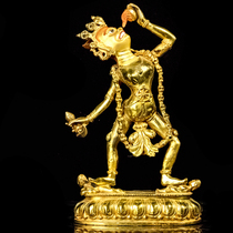 Tibetan Buddha Tantric Tibetan Buddhist supplies empty mother home bronze Buddha statue decoration crafts 8 inches 25