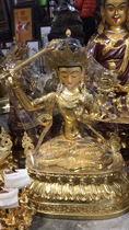 Manjusri Pusa Buddha statue pure bronze Manjushri Bodhisattva ornaments Tibetan Buddhism Tantric Buddhism 66cm