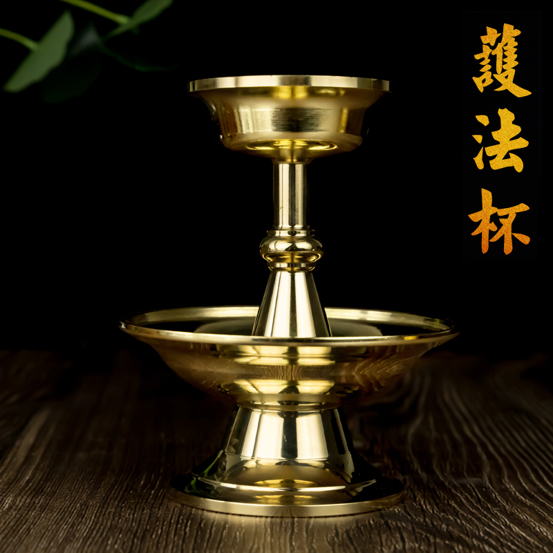 Polished brass cup of the Buddha cup of the large - plate 13cm thick