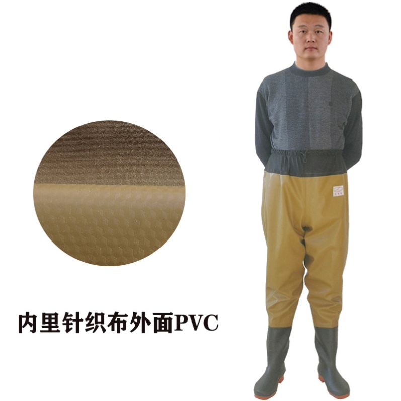 Catch fish pants waterproof pants half body thickened water shoes integrated baby bag pants fork fish rain pants jumpsuit planting water pants
