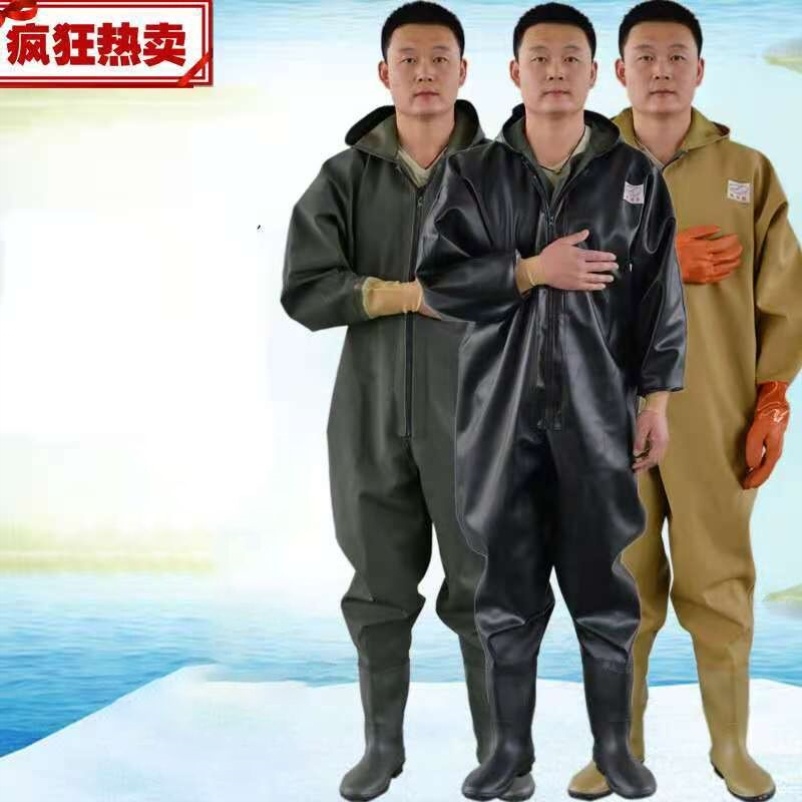 Reservoir waist water pants full body fishing pants waterproof fishing pants unisex one-piece full body rain pants rain boots