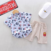 Quần áo nam Summer Outfit trẻ em 2020 Quần áo New Baby mùa hè ngắn tay áo hai mảnh trẻ em đang ở tại tâm trạng phấn chấn.