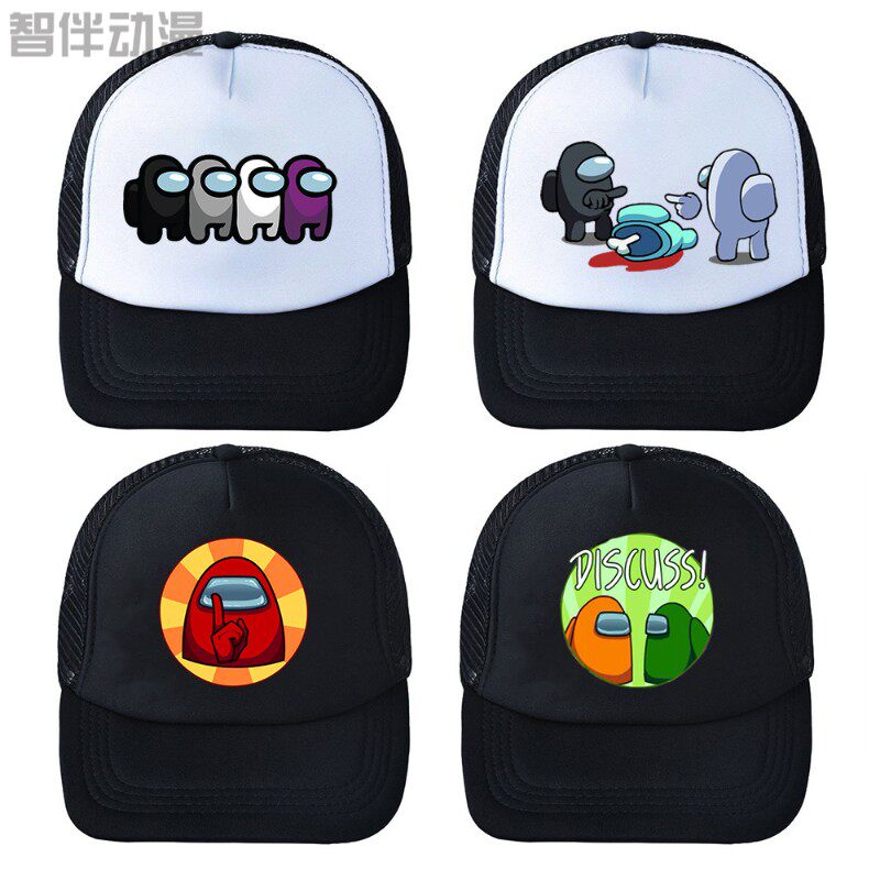 Among Us太空狼人杀游戏卡通动漫网帽户外百搭帽子棒球遮阳鸭舌帽