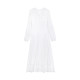 Xu Daqing Retro Lace Collar Hollow Embroidery Puff Sleeve Dress Women's Long Loose High Waist