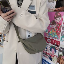 Dumpling bag canvas bag women crossbody 2021 new explosive Japanese Net red ins light small satchel bag underarm bag