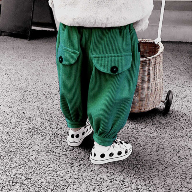 Gush children's pants 21 Spring spring and autumn cash for men and women Pants Light Core Suede Pants Baby Casual Han Edition Big PP Pants Tide